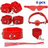 VaHppy SM BDSM Bondage Exquisite Sets 4colors Plush Leather Erotica Sex Toys for Couples Handcuffs Flirting