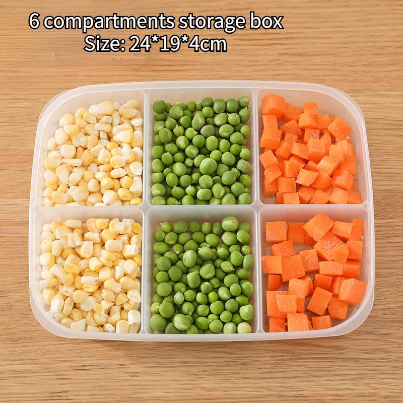 Холодильник, коробка для хранения свежих продуктов, коробка для замороженного мяса, имбирь, лук, чеснок, 6 сеток, портативная коробка для хранения, портативная коробка-органайзер