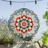10 Inch Elegant Rotating Wind Chime with 360 Hook Intricate Floral Design Metal Hanging Decor for Garden Lawn Outdoor All Seasons Gift