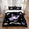 3pcs Cute Kuromi's Enchanted Night Quilt Cover Set - Soft and Cozy Bedroom, Guest Room and Dorm Decorative Bedding 3-Piece Set 1 Quilt Cover + 2