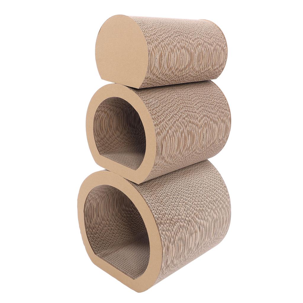 Когтеточка для кошек 3 в 1, картон, гофрированная бумага, многофункциональный туннель для царапания когтей, коврик для царапания для