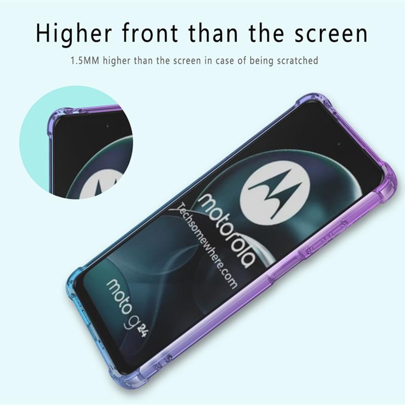 Shockproof Gradient TPU Case for Motorola Moto G8 G3 G G7 G G0 G1 G04 G04S G24 Power G34 Protective Cover Funda Coque