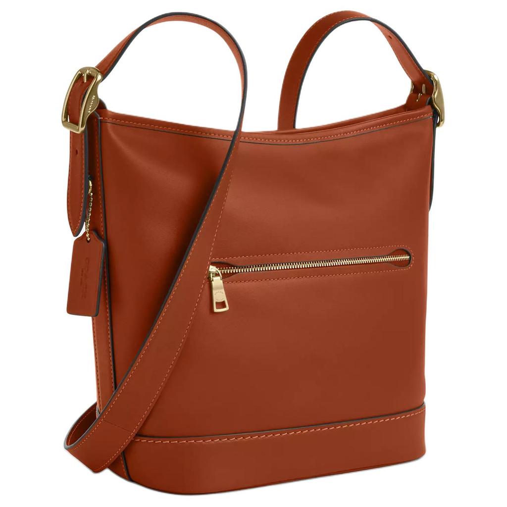 Coach Jude 23 Gold Hardware External Zipper Pocket Leather Crossbody Shoulder Bag Medium Women bags Brown CBH19-IMTN2