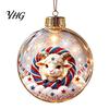 Christmas Gift Embellishments Glowing Story Ornament, Light?Up Mini Holiday Scene Hanging Ball with Warm Party Favors LED Light, Clear Plastic
