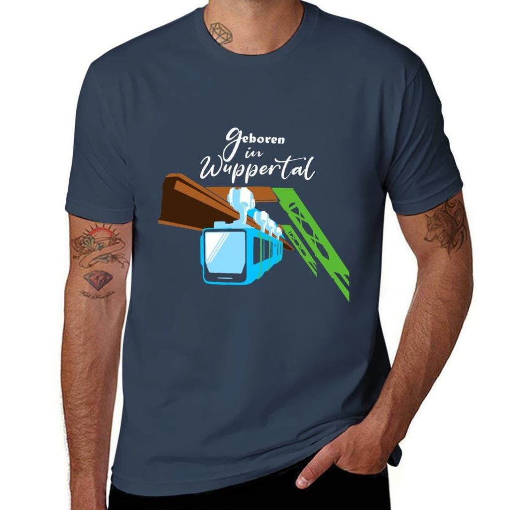 Born In Wuppertal Schwebebahn Wupper Design Tshirt Basic Tee Shirt For Everyday Outfit Tshirt