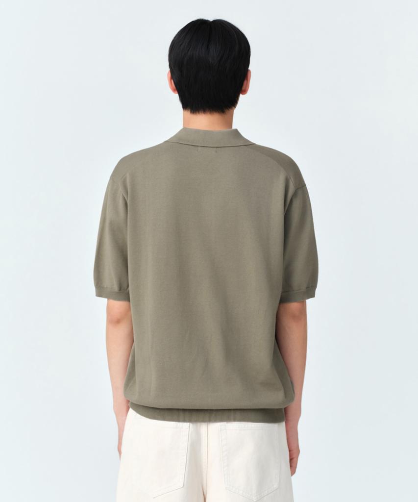 MUSINSA STANDARD Washable Supima Cotton Knitted Polo Shirt [Sage]