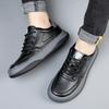 Мода 2025 Мужская повседневная кожаная обувь Высокое качество На шнуровке Повседневная мужская обувь Нескользящая Амортизирующая Мужские кроссовки Zapato Para Hombre