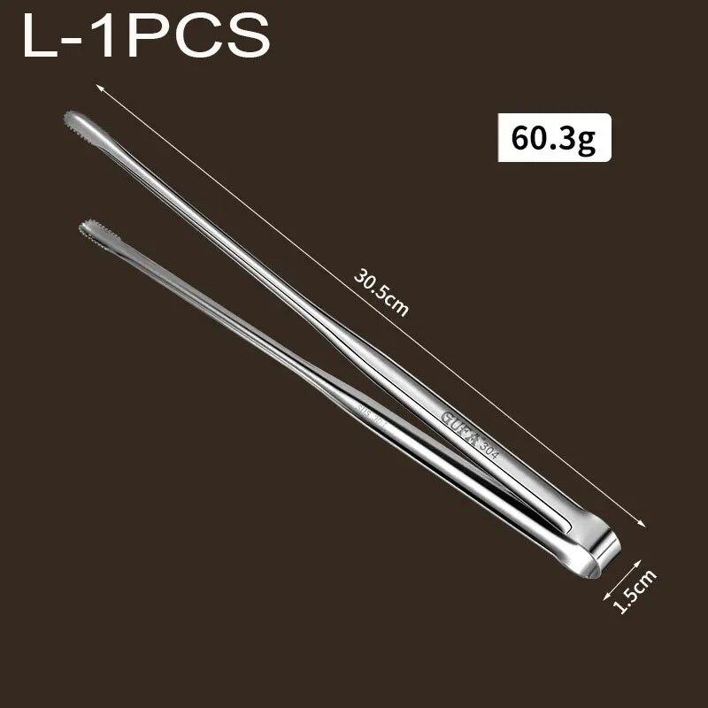 Щипцы для гриля, щипцы для еды из нержавеющей стали, кухонная утварь для барбекю, щипцы, серебряные нескользящие щипцы, принадлежности для кемпинга, кухонные щипцы