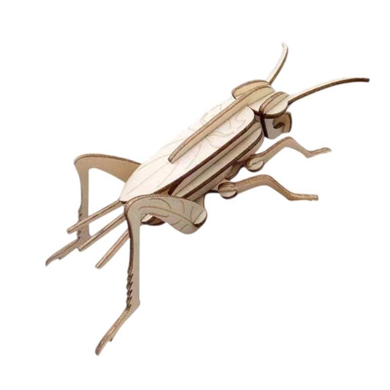 Деревянный 3D-пазл Модель насекомого Разобранный Набор блоков-пазлов для детей и коллекционеров Обучающая игрушка для раннего обучения