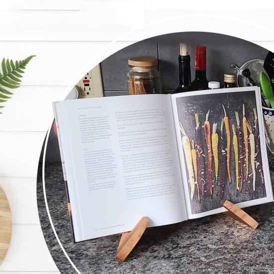 Подставка для кулинарной книги Ручная работа Деревянный держатель для книги рецептов Дисплей Кухонные принадлежности