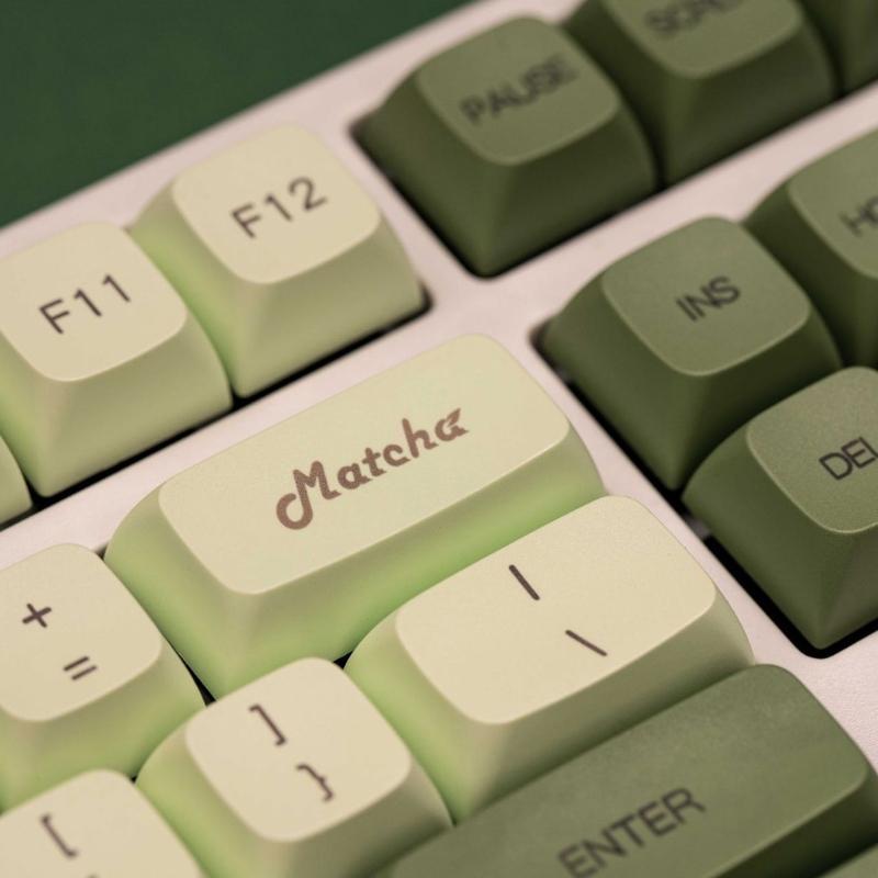 124 клавиши/набор DA Profile Matcha Green Keycap PBT Dye Sublimation для клавиш для механической клавиатуры 61 64 84 9