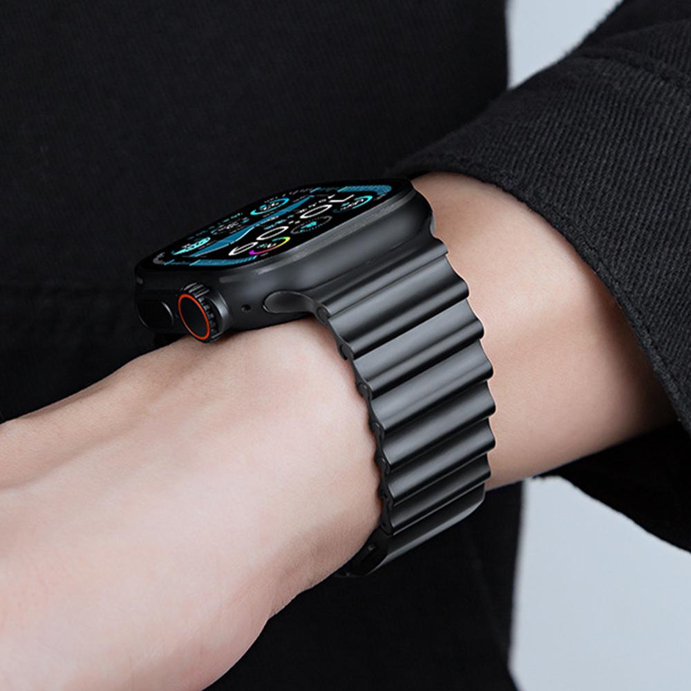 Ремешок из нержавеющей стали для Apple Watch Ultra 3 2 1 49 мм Серии 10 11 46 мм Металлический ремешок для Iwatch 9 8 7 45 мм 6 5 SE3 44 мм Браслет