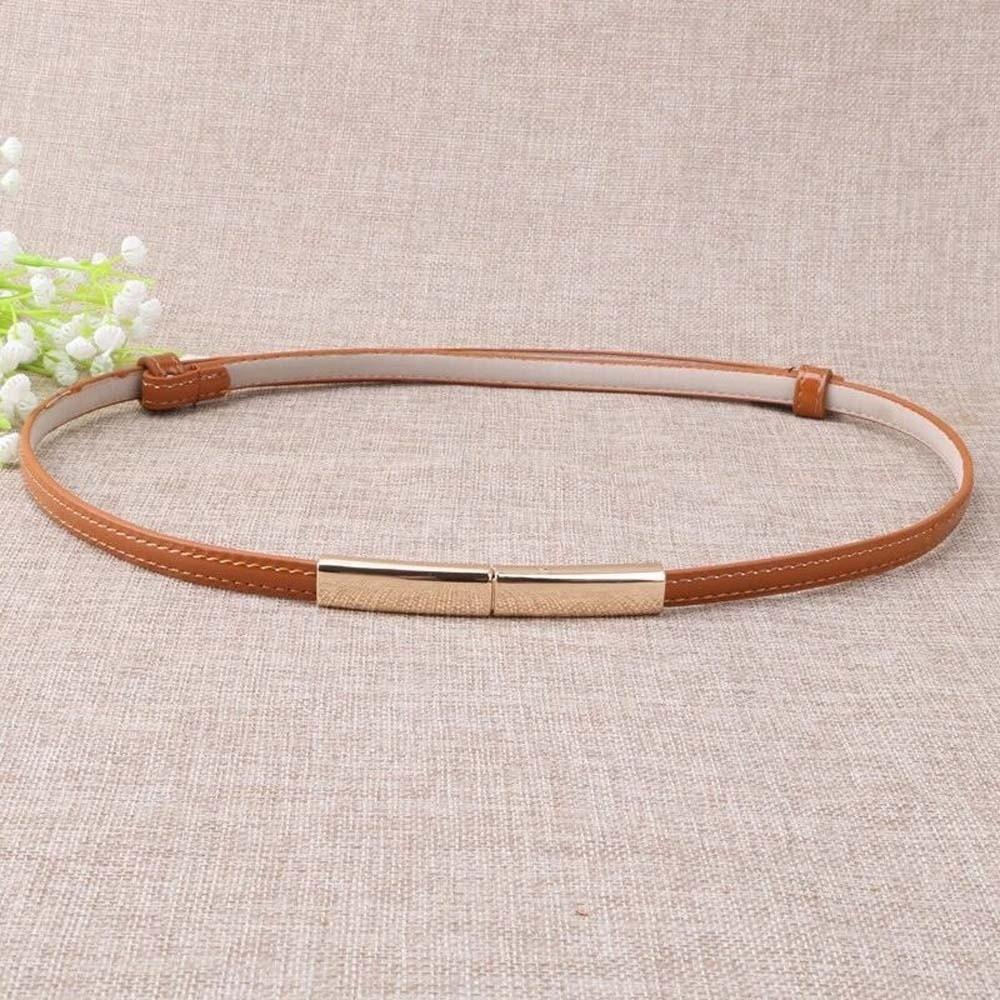 Adjustable Patent Leather Belt Solid Color Durable Thin Buckle Belt Clothes Accessories Versatile Women Waistband Girls
