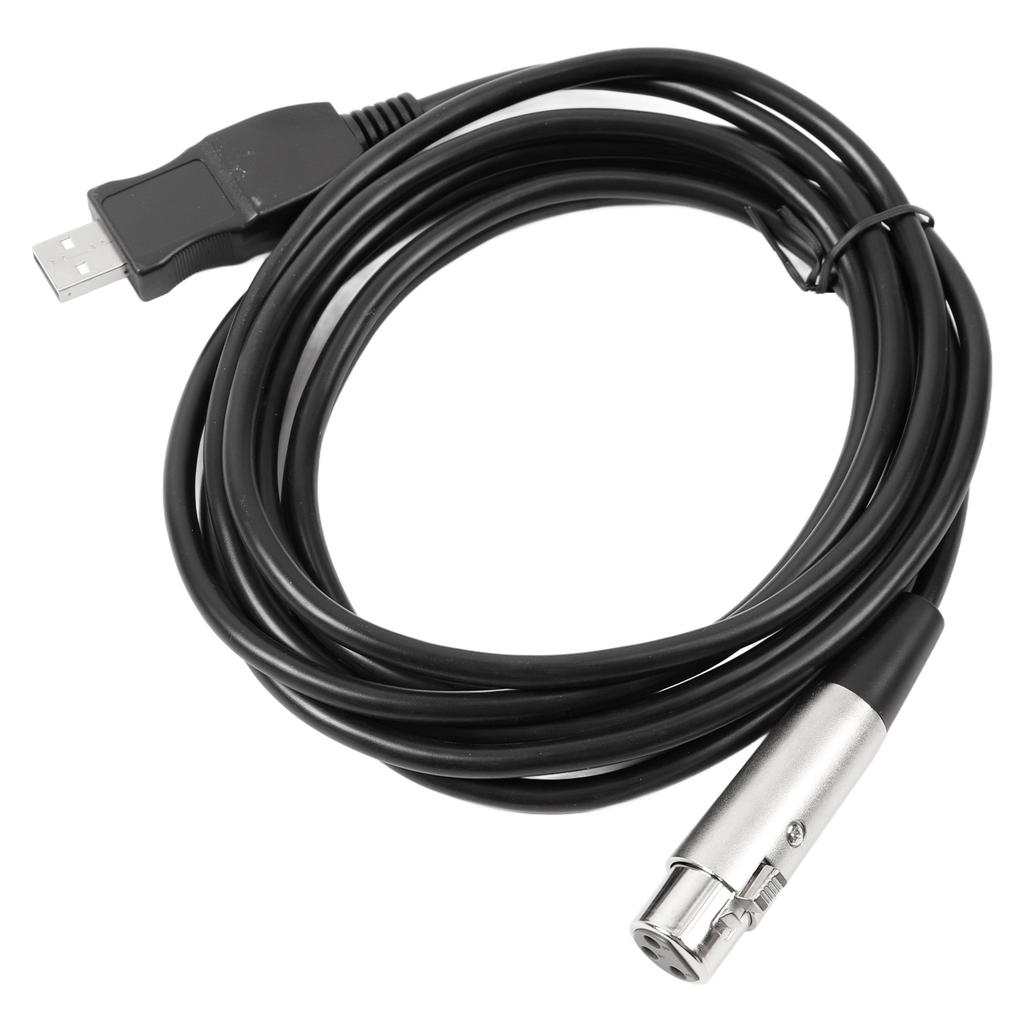 USB to XLR Microphone Cable Professional Stable Signal Output Recordable USB to XLR Mic Converter Cable for PC 9.8ft 3m