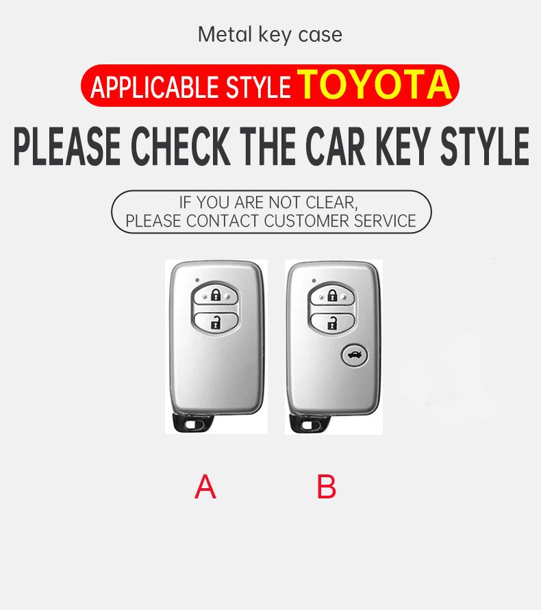 Interior Mouldings Alloy Car Key Case Cover Shell Fob For Toyota Prius 30 Alpha Aqua Land Cruiser Auris For Lexus LC 200 2012 -