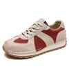 GKTINOO Lace-up Women's Flat Shoes Genuine Leather Sneakers Mixed Colors 2025 New Handmade Comfortable Retro Platform Sneakers