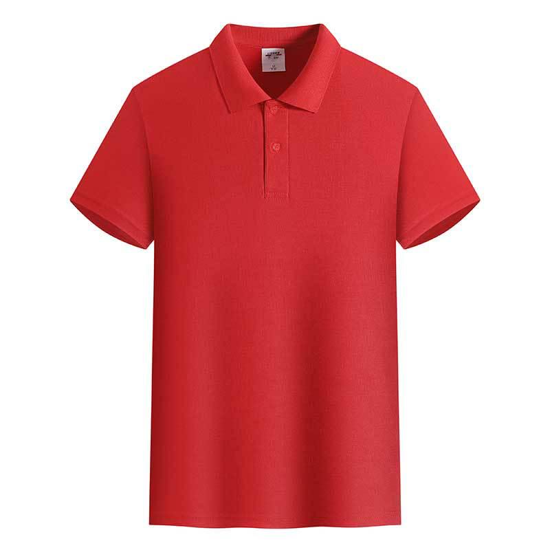 Рубашка поло из желтого хлопка, короткий рукав, 180 г, 32 штуки, однотонная, с лацканами, универсальная повседневная посадка, летняя одежда