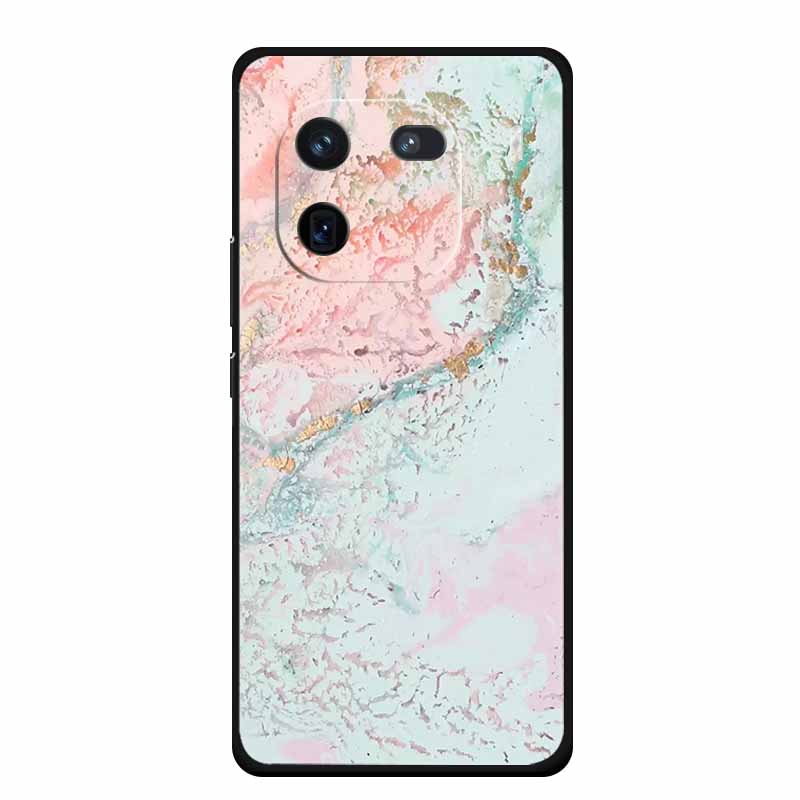 Чехол для Vivo iQOO 12 Мраморная расцветка Мягкий силикон ТПУ Чехлы для телефона Для Vivo iQOO 12 Pro 5G V2307A V2329A Цветной Новый чехол
