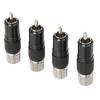 Preffair 4PCS RCA Lotus Plug родиевая латунь без пайки 10MM RCA Plug R1738