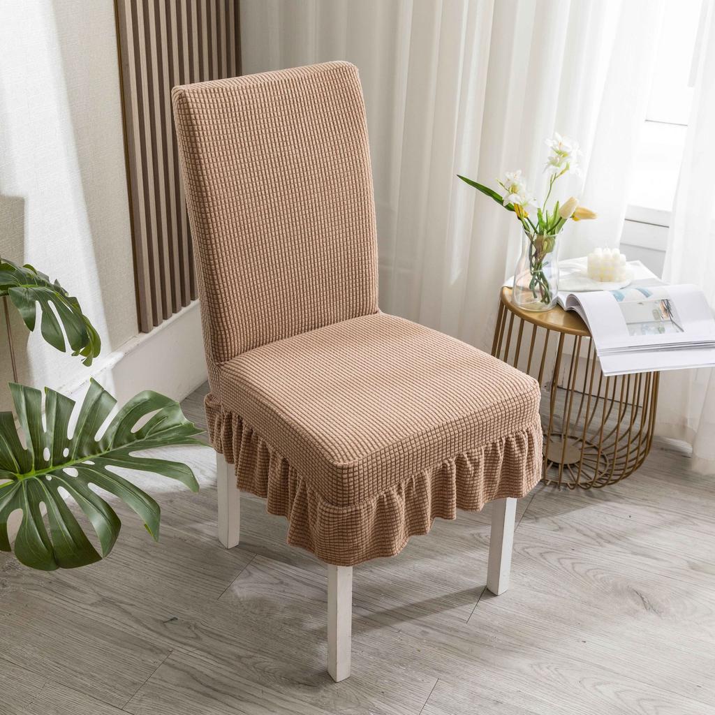 Chair Cover Waterproof Skirt Chair Cover Banquet Chair Cover Elastic Dining Table and Hair Covers Waterproof Chair Cover