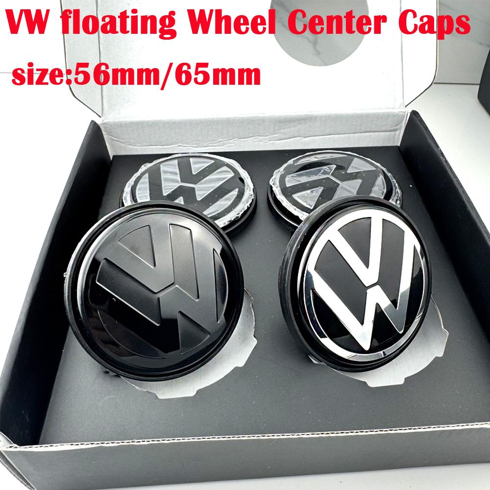 4pcs 56mm 65mm VW floating Car Wheel Center Caps Hubcap Cover for VW Jetta MK5 Golf Passat styling CC Golf 3B7601171 1J0601171 zd2