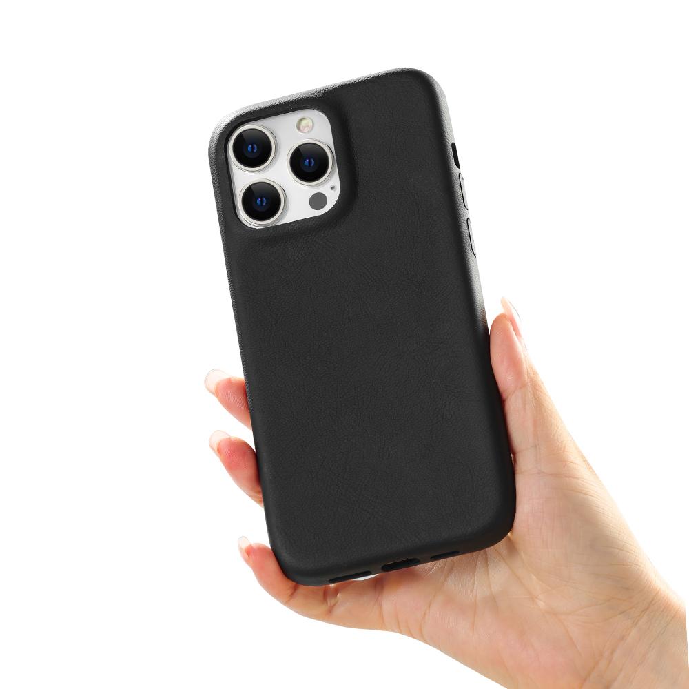 For iPhone 14 Pro Case Skin-Touch Lambskin Texture PU Leather+PET Phone Cover