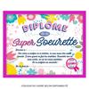 [Q9597] - Pink 'Super Sister Diploma' Frame - 25x20x1. 5cm