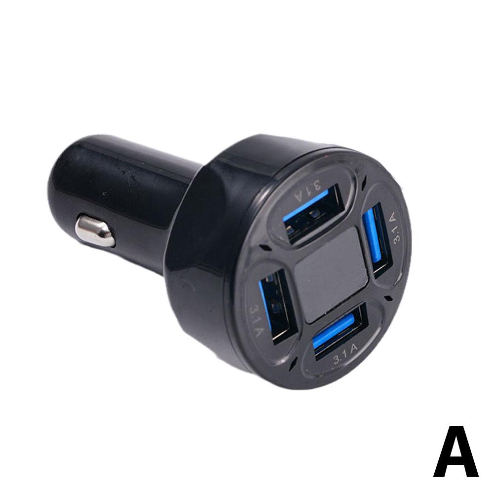 Автомобильное зарядное устройство 3.1A четыре в одном 4-портовое автомобильное зарядное устройство цифровое напряжение прицепа с несколькими портами дисплей с и Z4S7