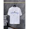 Mens Oversized Cotton T-Shirt With 3D Embroidered Cross Star Streetwear Short Sleeve Tee
