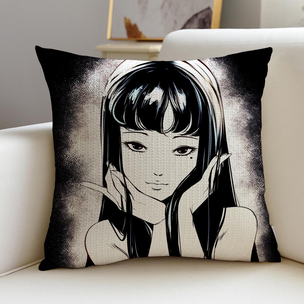 Horror TTomieS Cushion Cover Breathable and skinfriendly linen pillowcase square removable and washable cushion