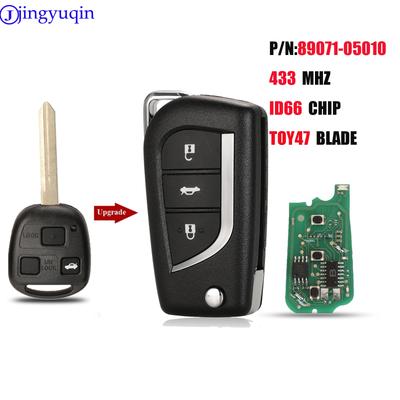 Jingyuqin обновление дистанционного ключа автомобиля 434 МГц toy47 4d66 чип для Toyota Yaris Avensis Corolla Carina ETC управление P/N:89071-05010 ...