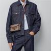 Gucci Мини-сумка через плечо с логотипом Horsebit 1955 из канвы и кожи, унисекс, коричневый эбеновый цвет, 699296-92TCG-8563