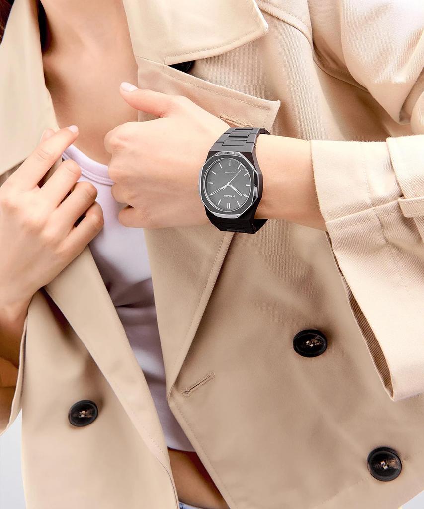 Авторизованный дистрибьютор [D1 MILANO] D1 Milano Мужские и женские часы PCBU13 Поликарбонат Gunmesh 37 мм