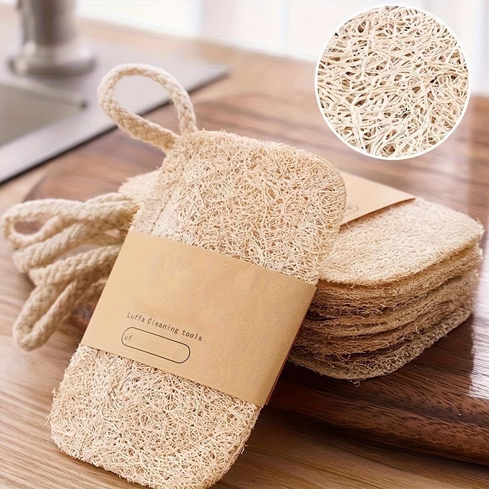 Natural Luffa Sponge Dish Washing Cloth Loofah Scrub Pad Dish Pot Easy To Clean Scrubber Sponge Kitchen Clean Brushes Household