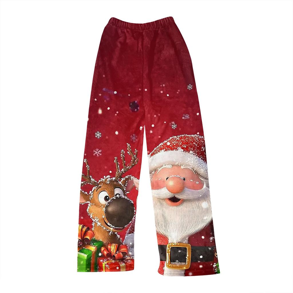 Женские зимние клетчатые брюки, длинные брюки, спортивные брюки