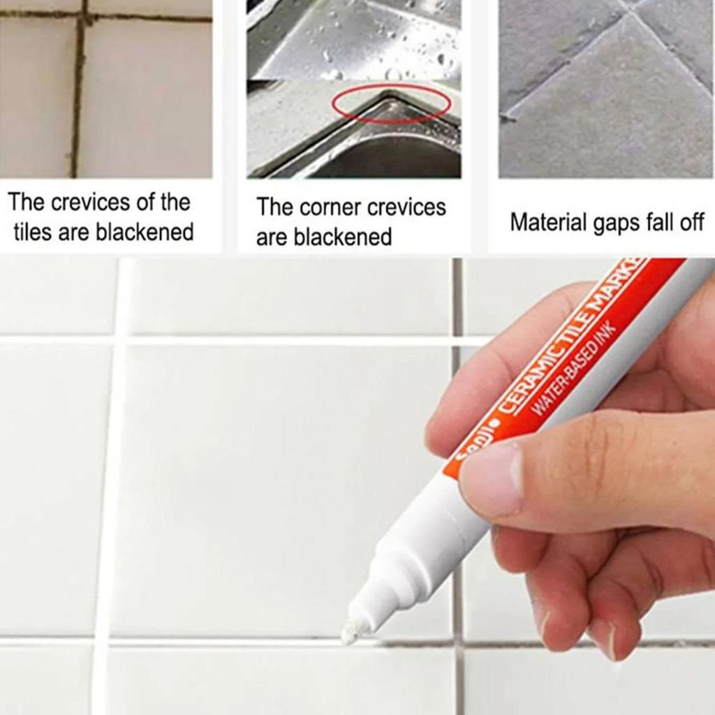 1PC Waterproof Marker Pen Wall Seam Repair Tiles Grout Markers Pens Floor Bathroom Decontamination Paint Brush Tools