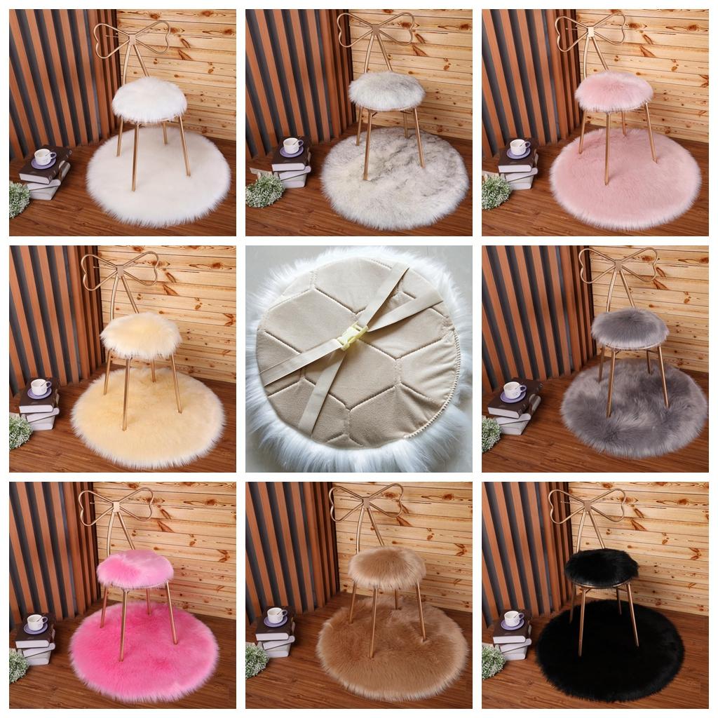 Round Car Stool Seat Cushion Floor Mat ry Sofa Pad