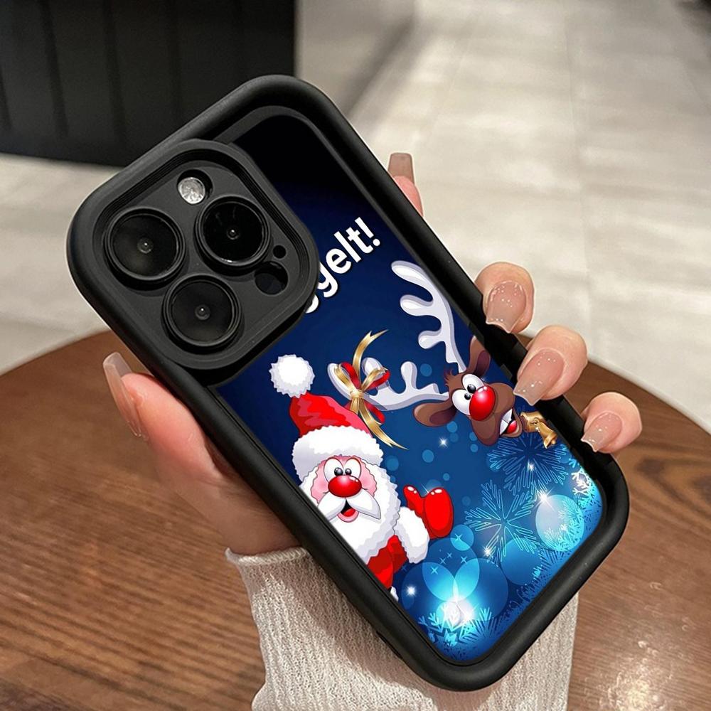 Чехлы для телефонов Ae117 Merry Christmas Happy New Year для iPhone 16 14 13 11 Pro Max 15 7 8 Plus 12 mini XR XS Max Angel Eye Ladder Protective Cover