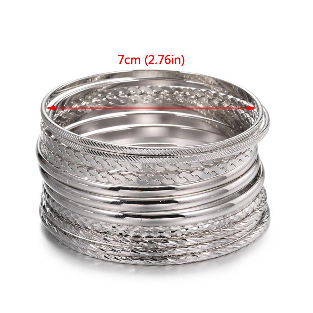 12 шт. НОВЫЙ Панк Змеевидный Кубинский Цепочный Набор Браслетов для Женщин Майами Бохо Толстый Золотой Цвет Шарм Браслеты Браслеты Модные Ювелирные Изделия