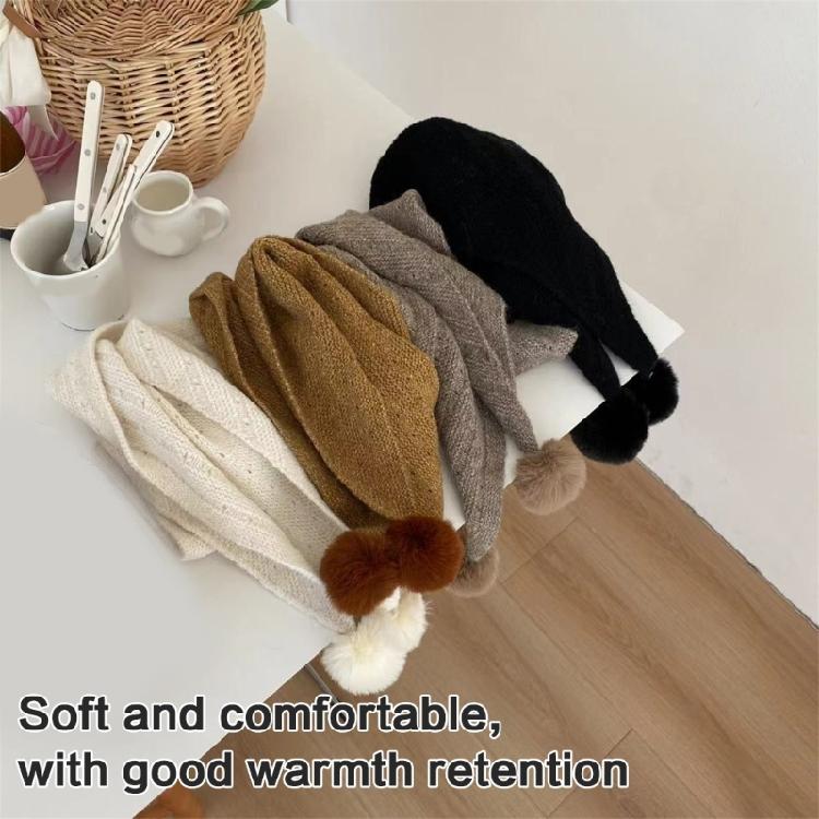 Теплый шарф с помпонами для домашнего офиса, украшение для рубашки, многофункциональный шарф-накидка для отдыха на природе, накидка на плечи