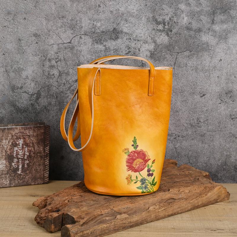 Женская сумка из натуральной коровьей кожи в стиле ретро, ​​сумки на плечо большой емкости из натуральной кожи для отдыха