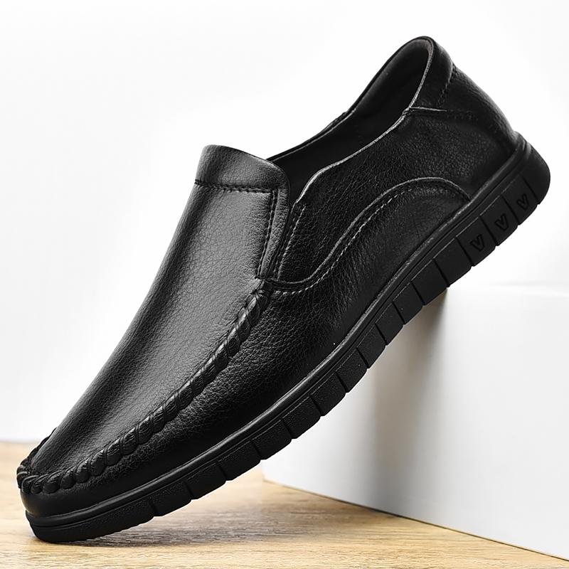 FashionLeather Shoes Man 2024 New Fashion Mens Shoes Classic Business Loafers Men Summer Autumn British Style Leisure Walk Casual Shoes