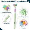 360 Degree Three-sided Soft Bristle Toothbrush Oral Care Safety Toothbrush Teeth Deep Cleaning Portable Travel Dental Oral Care