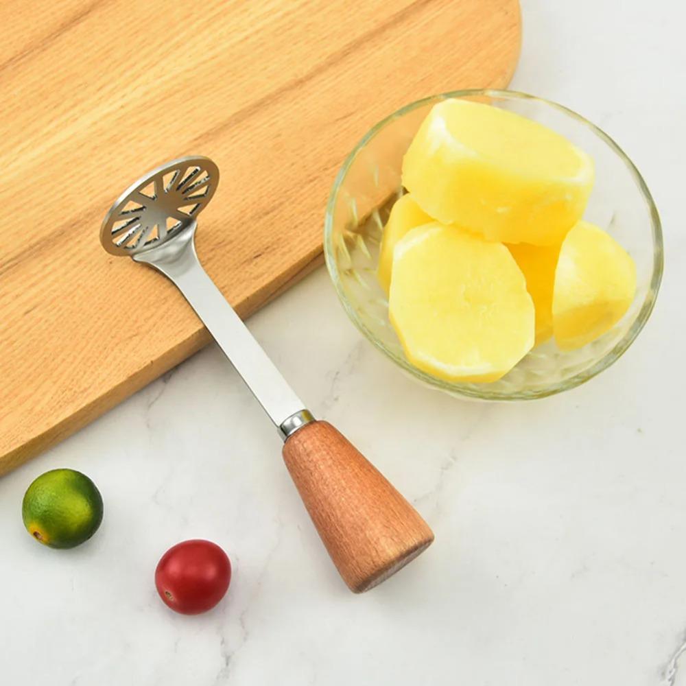 Wooden Handle Potato Masher Upright Rice Crusher Potato Presser Mashed Potatoes