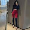 Pants European and American Style Seamless Tight-Fitting Butt-Lifting Fitness Pants for Women, Hip-Enhancing Outdoor Sports Long Pants