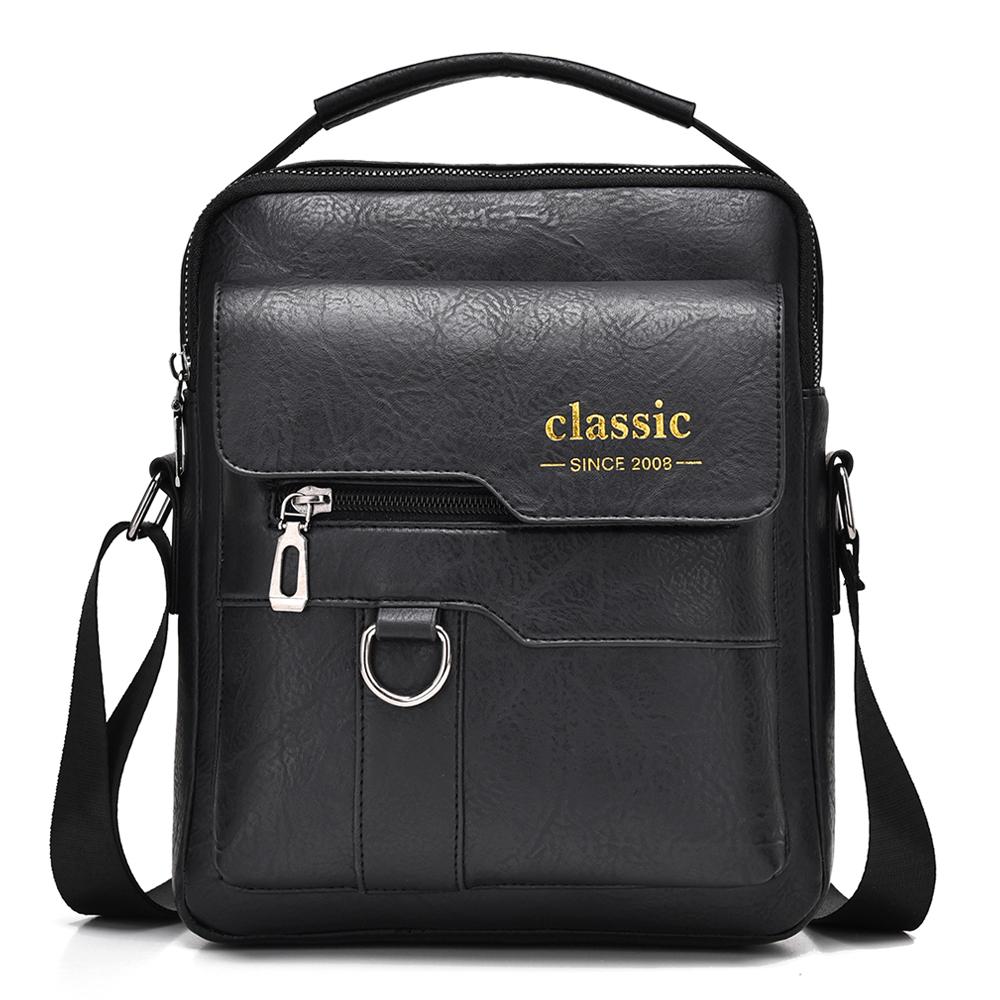 Мужская сумка через плечо, кожаная сумка через плечо, классический водонепроницаемый портфель, дорожная сумка