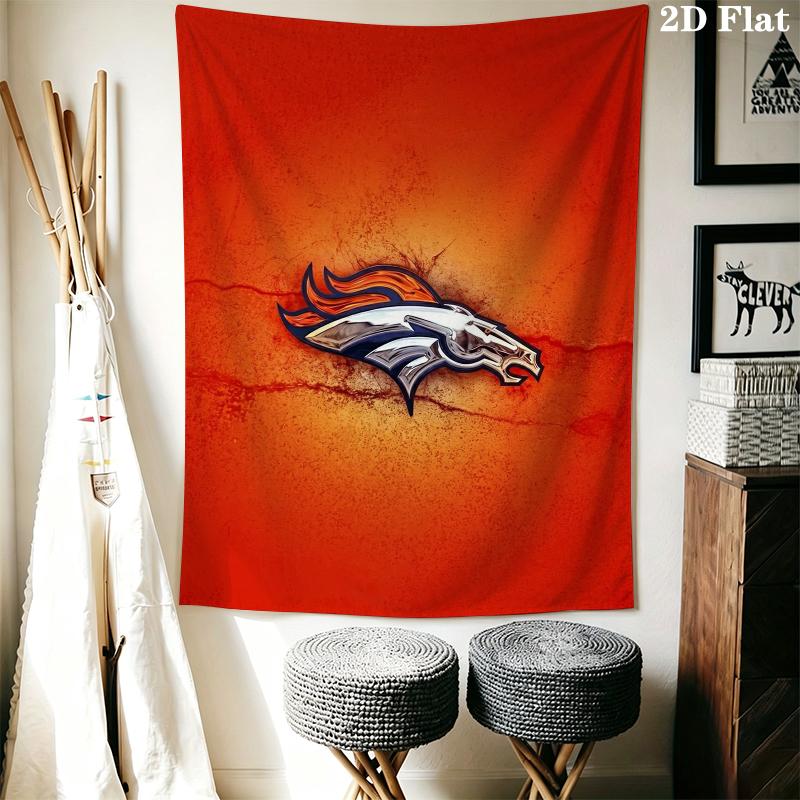Настенный гобелен Denver Broncos Эстетичное настенное панно Печатный тканевый плед Декоративные гобелены для спальни гостиной Домашний декор