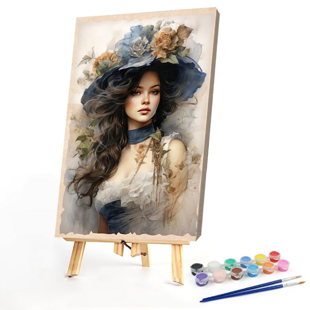 Картина по номерам Масляная живопись Серия женских персонажей 40x60см Сделай сам Масляное искусство Украшение стен дома Холст Картина девушки