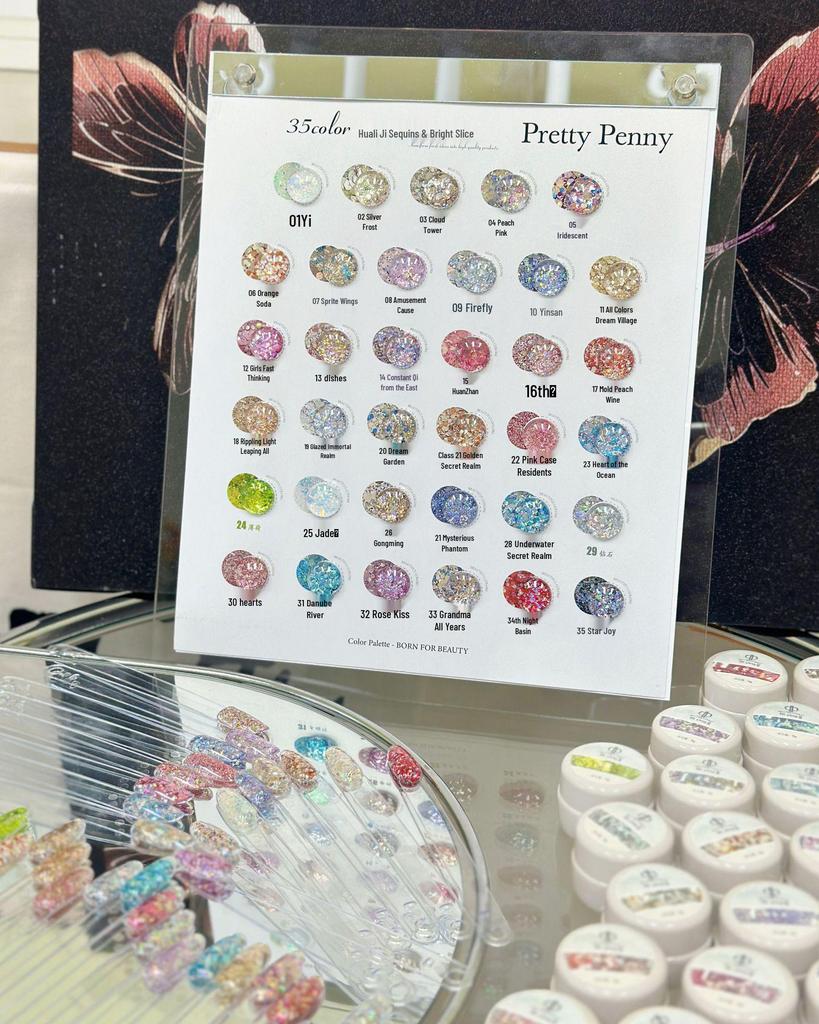 Гель с блестками Jiaona: Новые конфетные хлопья для нейл-арта 2025