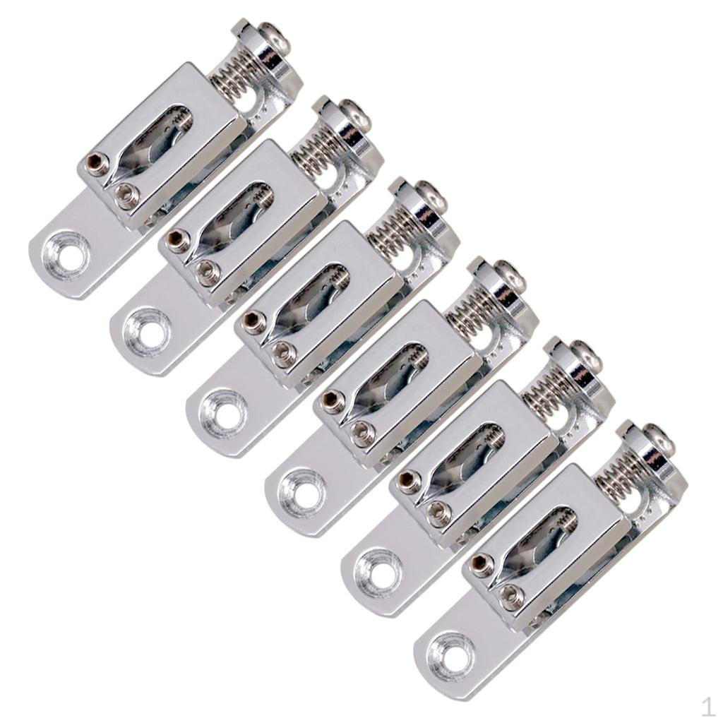 / Set Single Bridge Saddles with Wrench for 6 String Guitar Parts